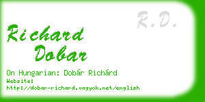 richard dobar business card