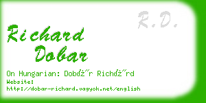 richard dobar business card